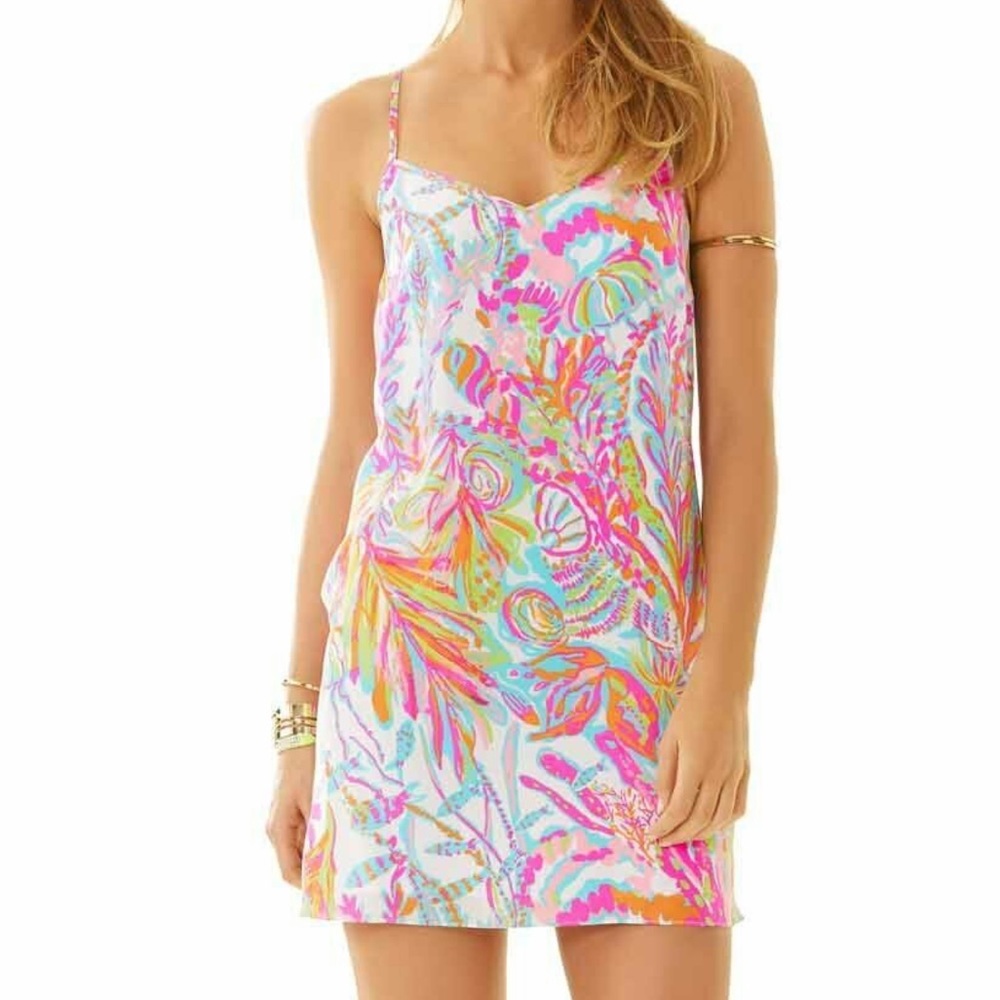 Lilly Pulitzer Scuba to Cuba Silk Slip Dress